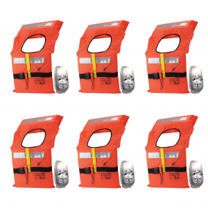 KIT 6 Giubbotti SAMOA 150N + 6 Luci LED SOLAS/MED - immagine 2