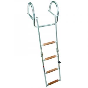 SCALETTA INOX RIBALTABILE 4 GRADINI - immagine 3